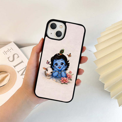 Krishna Cow Cuddle Glass Case