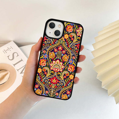 Midnight Floral Tapestry Glass Case
