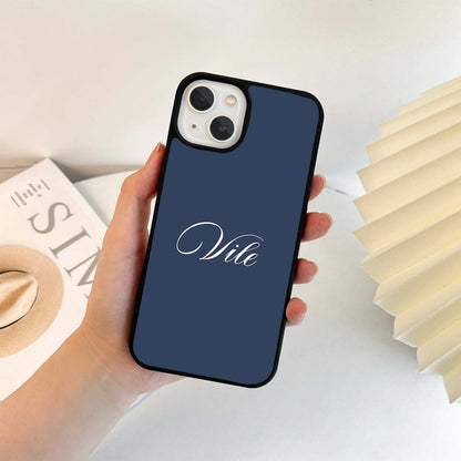 Blue Background Personalized Custom Name Glass Case
