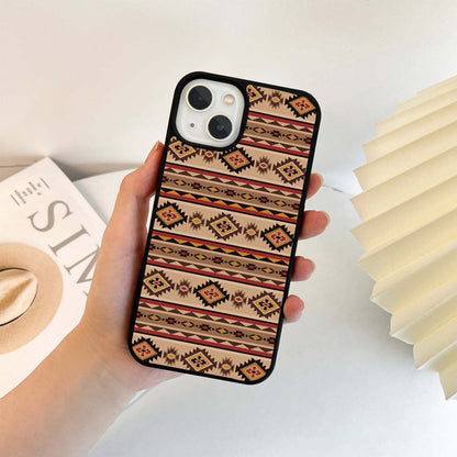 Ethnic Print Pattern Glass Case
