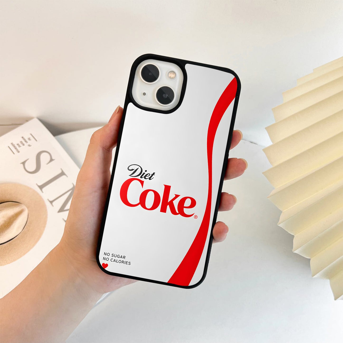 White Diet Coke Glass Case