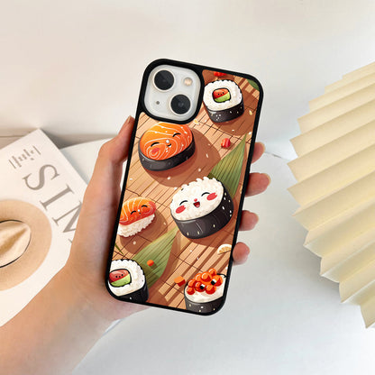 Smiling Sushi Delight Glass Case