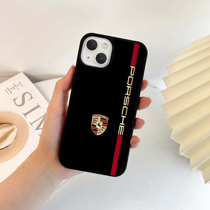 Black Minimal Porsche Glass Case