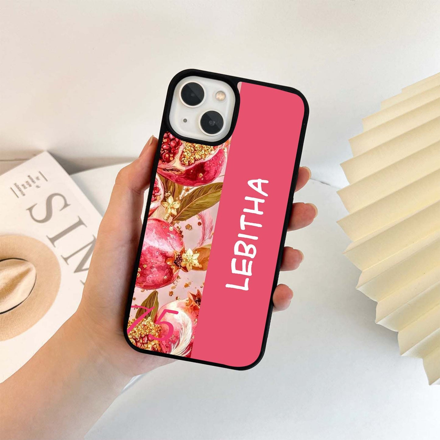 Custom Name Pomegranate Spark Glass Case