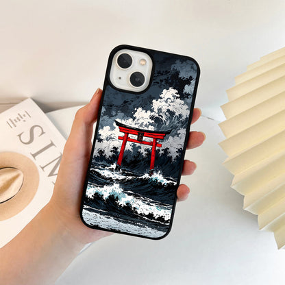 Stormy Torii Gate Glass Case
