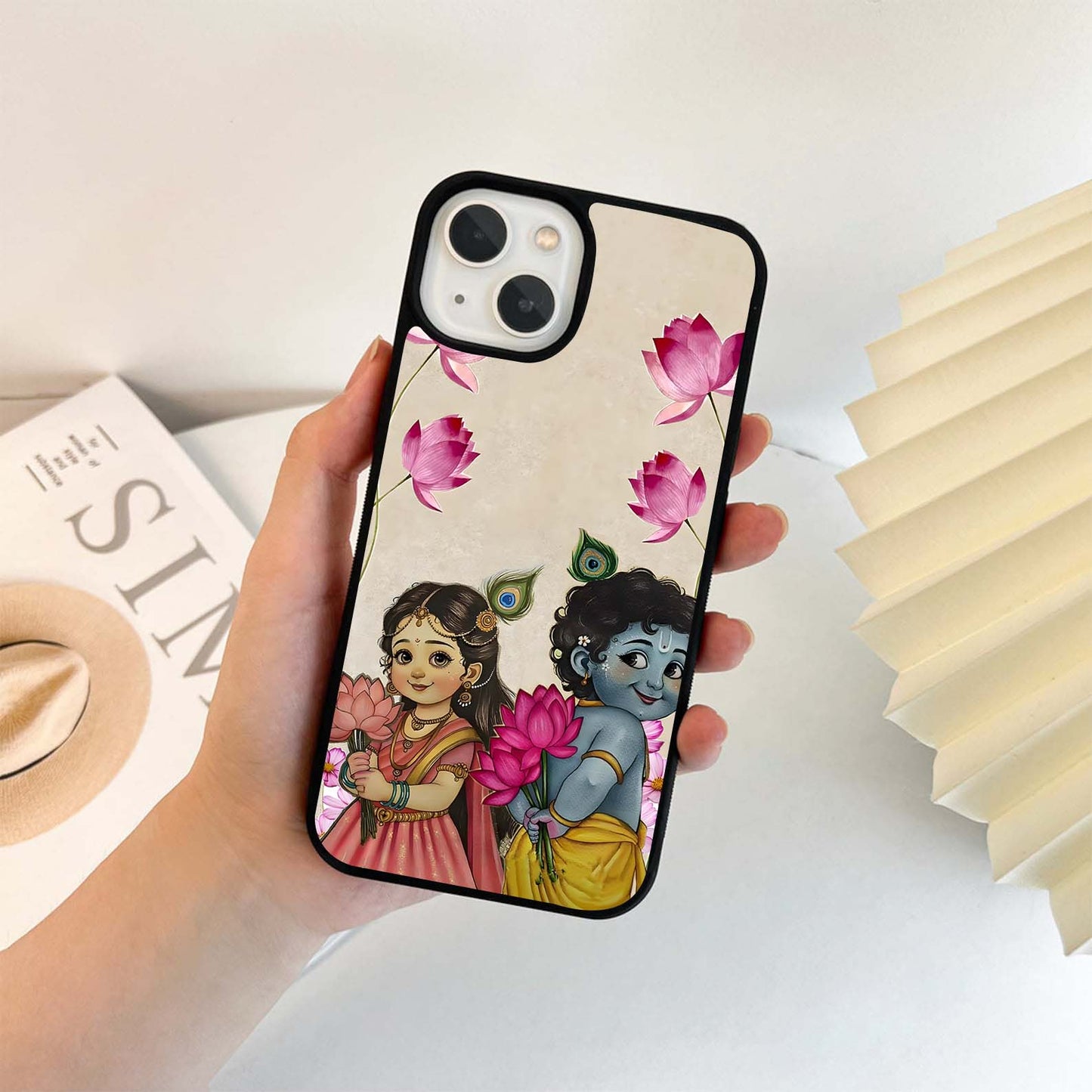 Krishna Eternal Lotus Glass Case