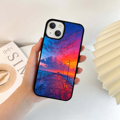 Neon Sunset Pier Glass Case