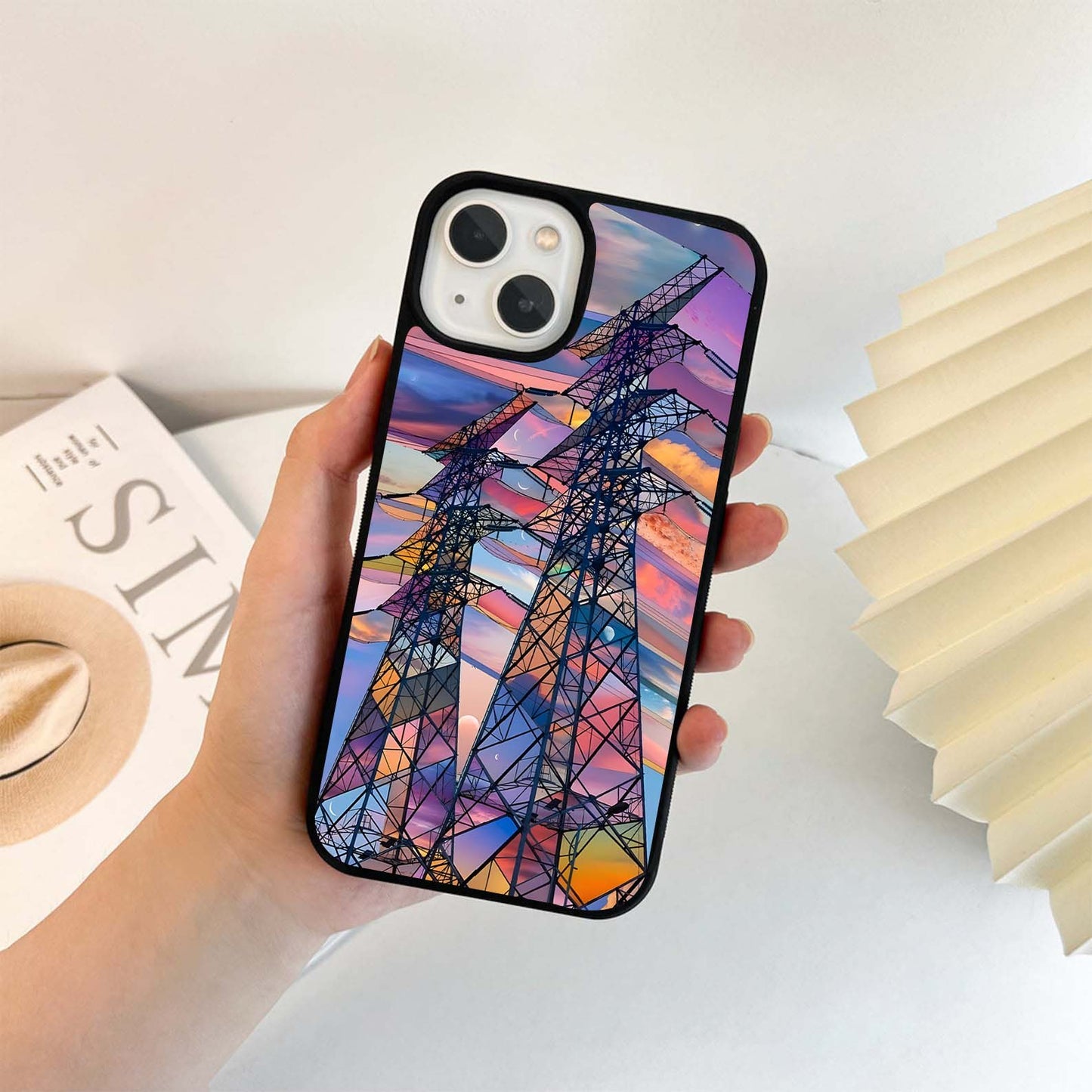 Prismatic Sky Grid Glass Case