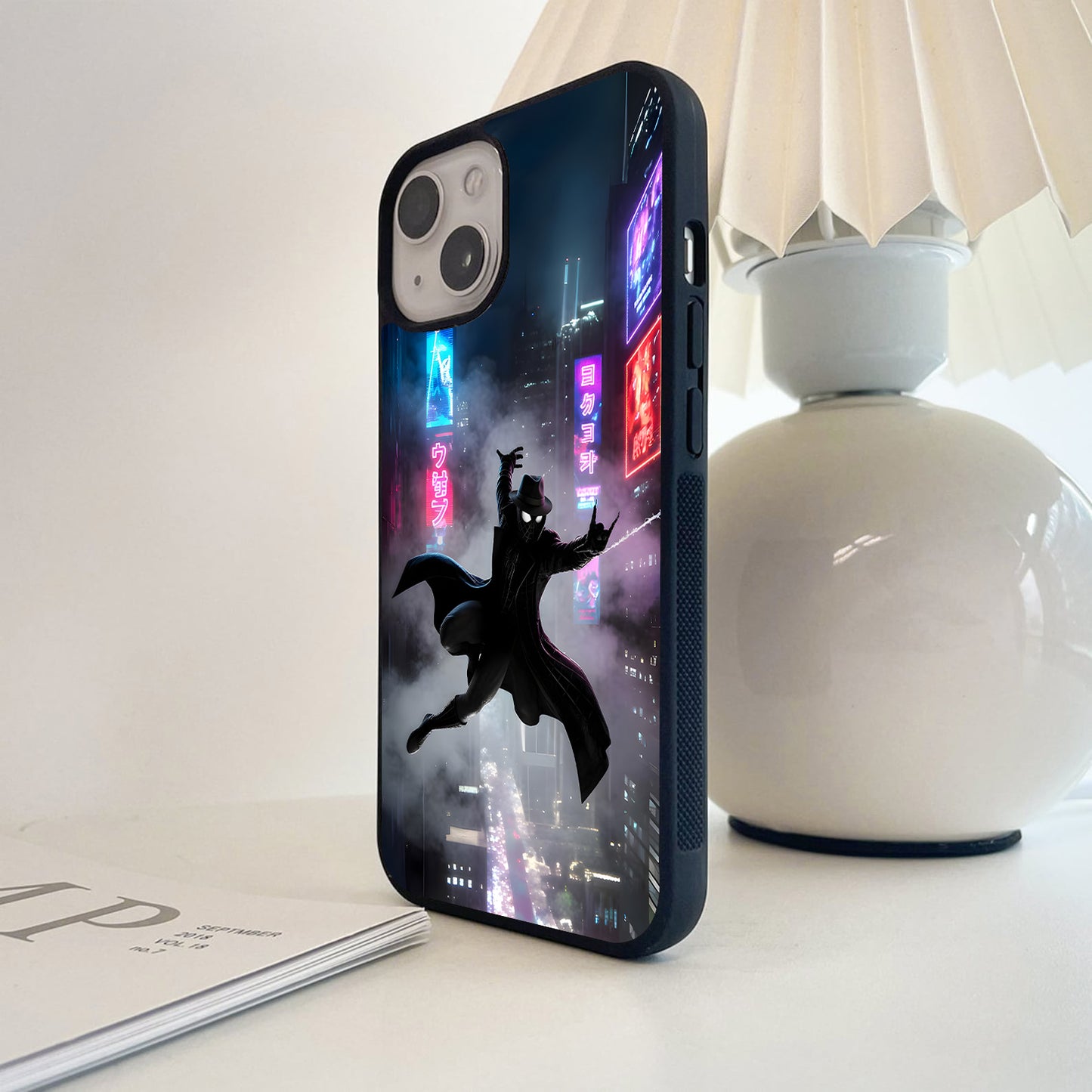 Noir Neon Phantom Glass Case