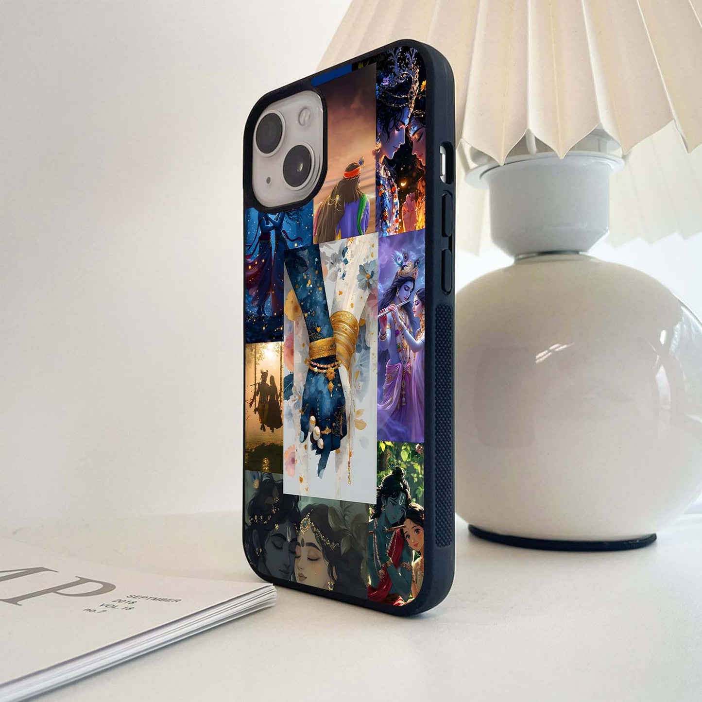 Krishna Midnight Romance Glass Case