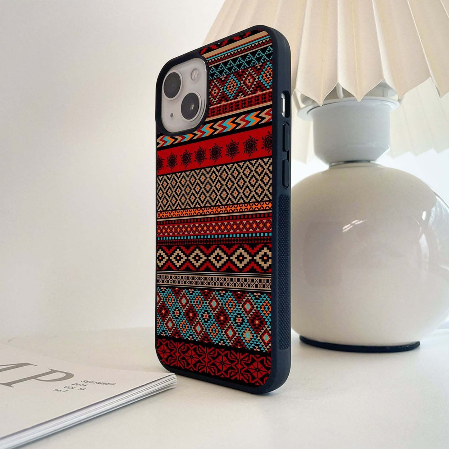 Boho Colorful Pattern Glass Case