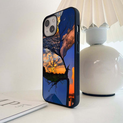 Silhouette Sky Fragments Glass Case