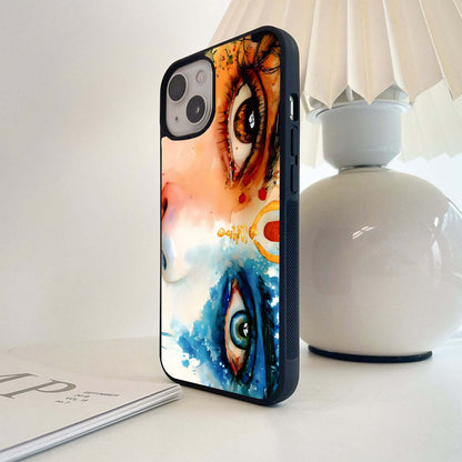 Krishna Mystic Eyes Glass Case