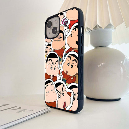 Shinchan Crazy Faces Glass Case