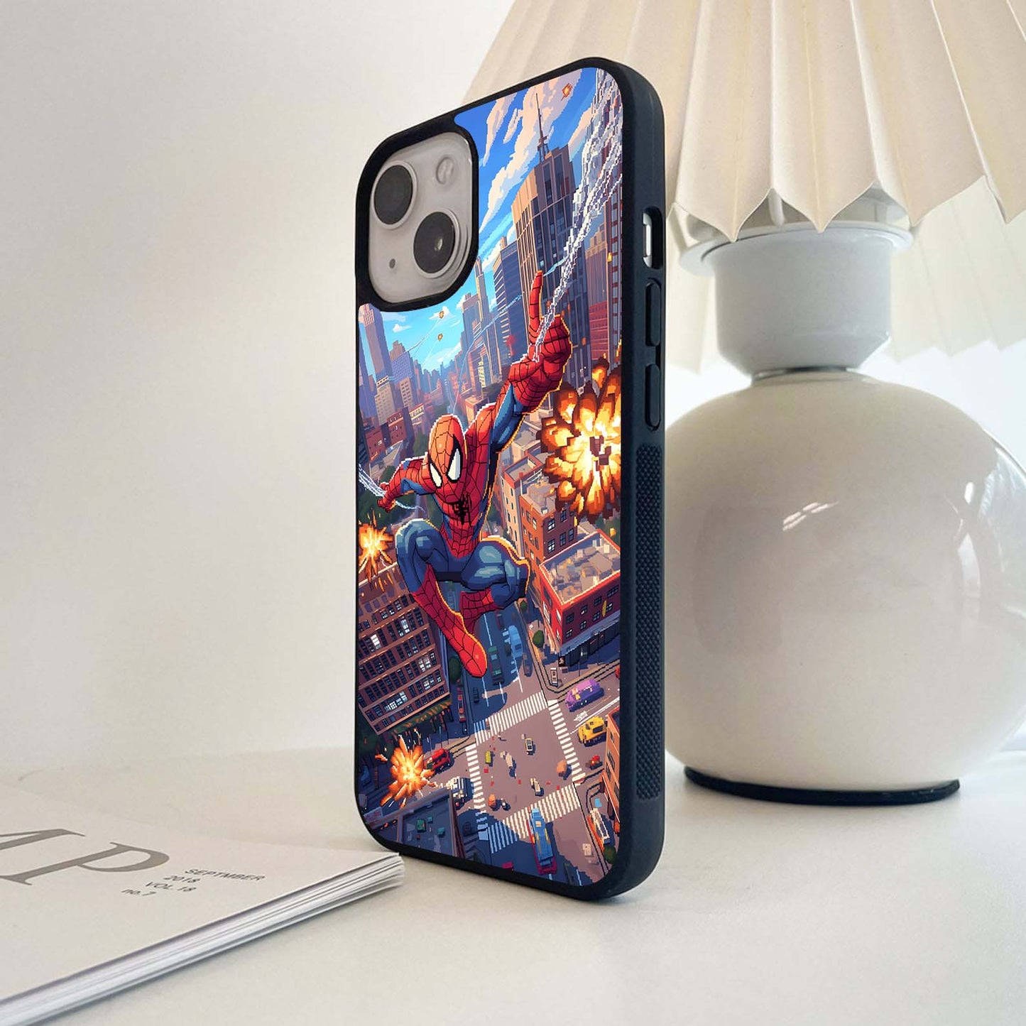 Spiderman Web Attack Glass Case