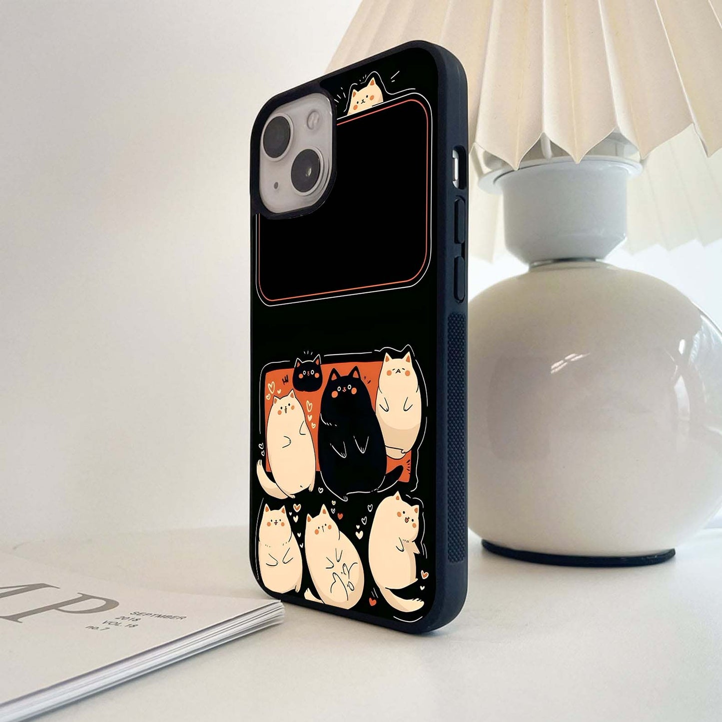 Chubby Love Cats Glass Case