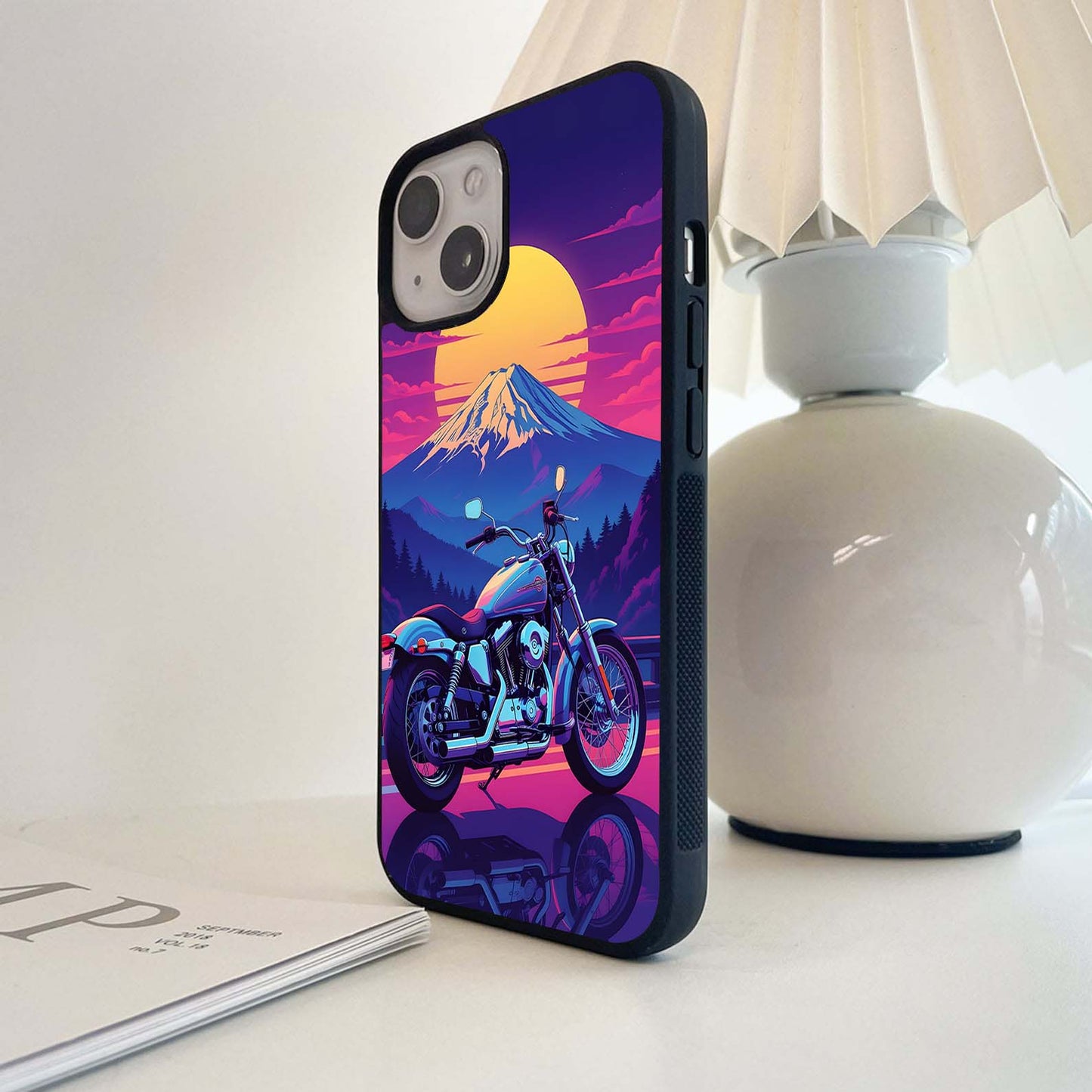 Neon Mountain Rider Glass Case