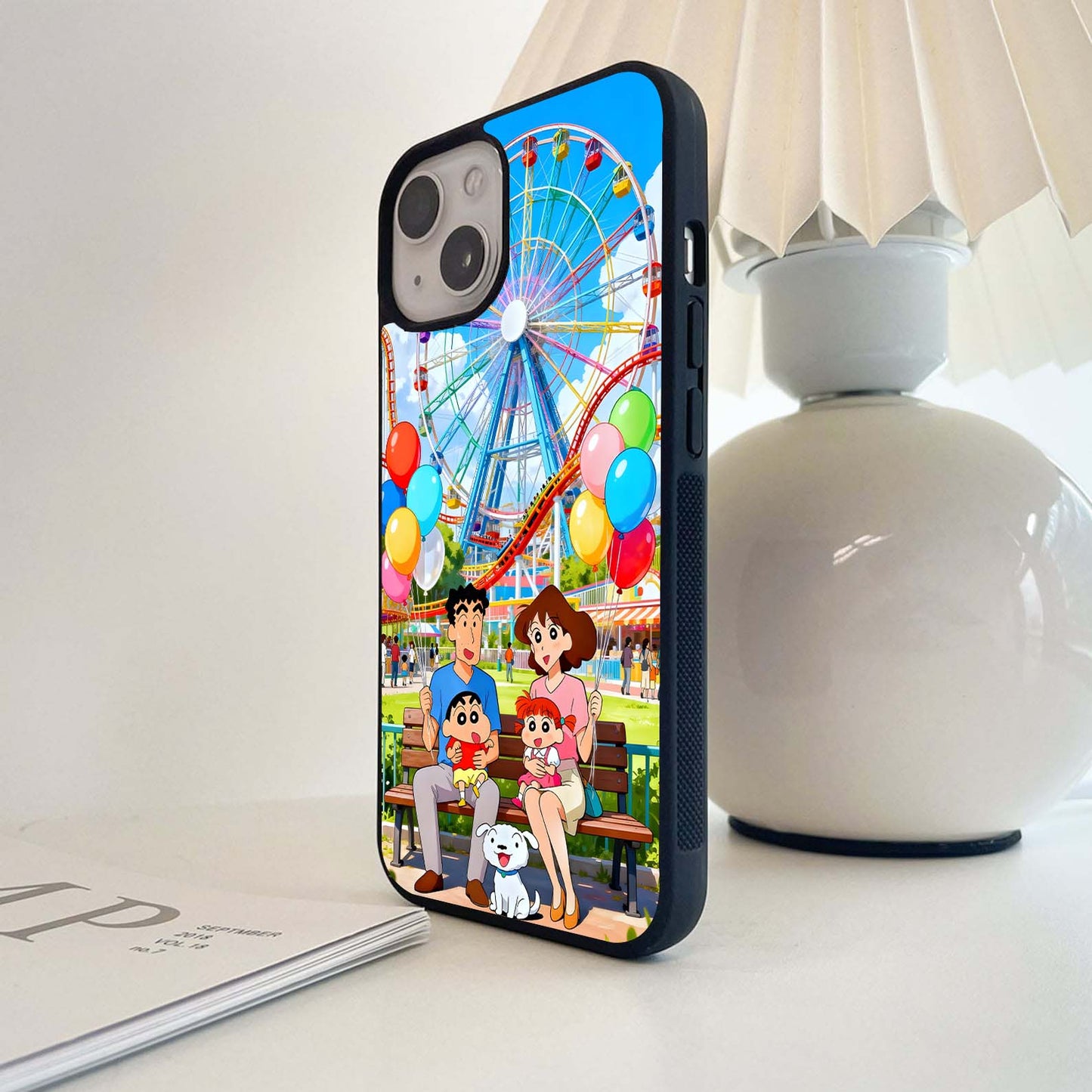 Shinchan Family Fun Glass Case