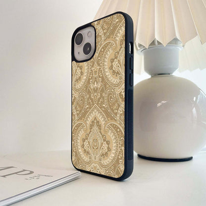 Ivory Paisley Grace Glass Case