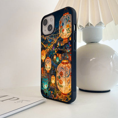 Enchanted Lantern Village Glass Case