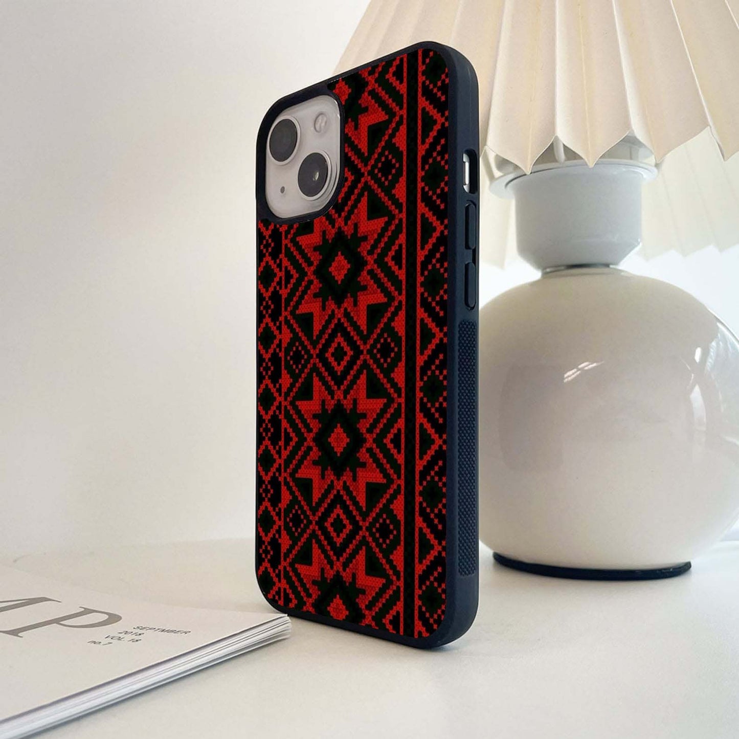 Red Turkish Pattern Glass Case