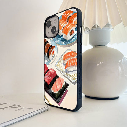 Fresh Sushi Feast Glass Case