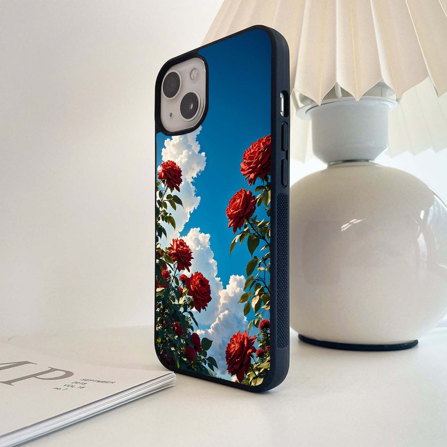 Crimson Rose Heaven Glass Case