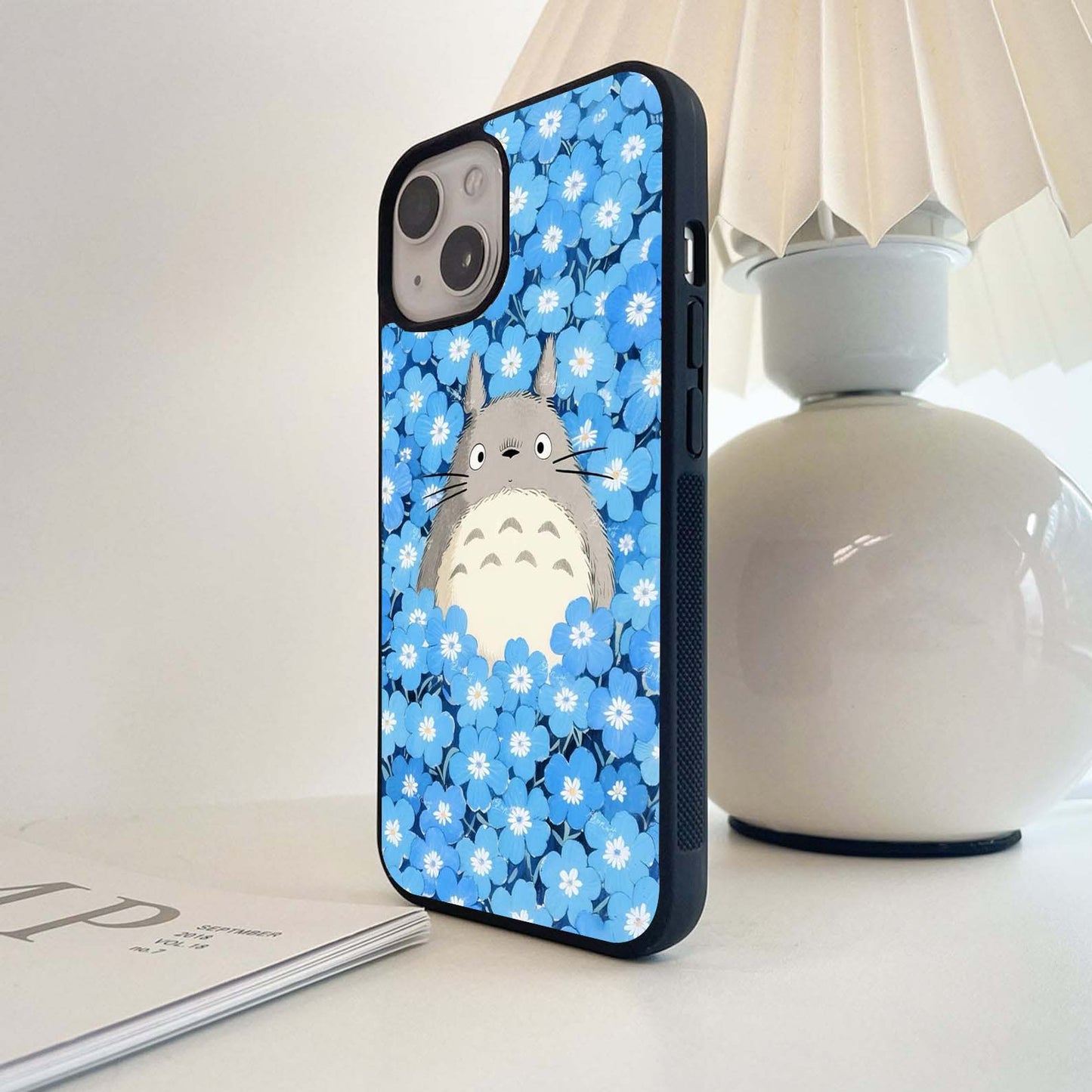 Blue Blossom Totoro Glass Case