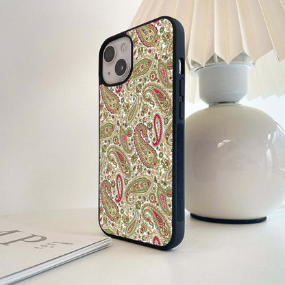 Vintage Paisley Meadow Glass Case