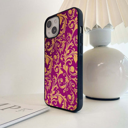 Velvet Gold Flourish Glass Case