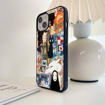 No Face Collage Glass Case