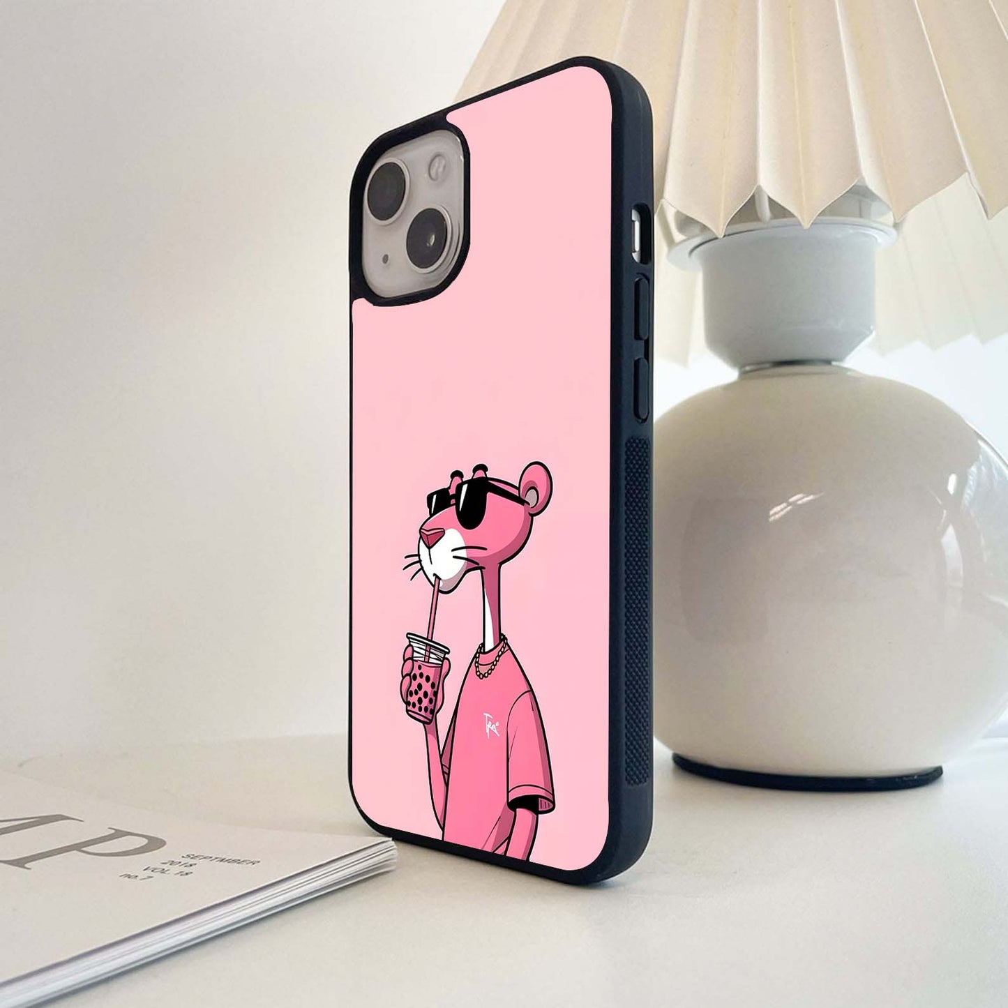 Pink Panther Glass Case