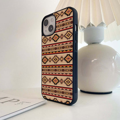 Ethnic Print Pattern Glass Case