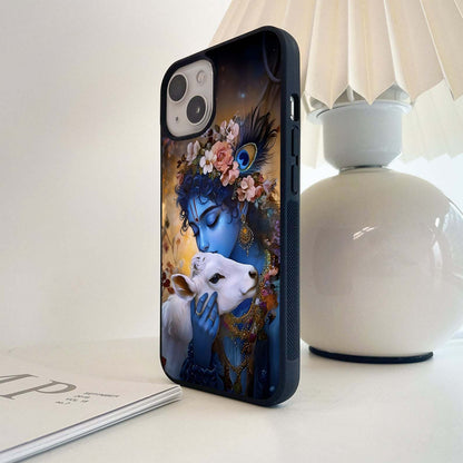 Krishna Divine Glance Glass Case