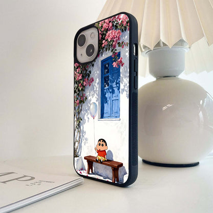 Shinchan Floral House Glass Case