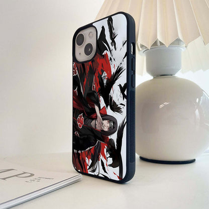 Crimson Crow Illusion Glass Case