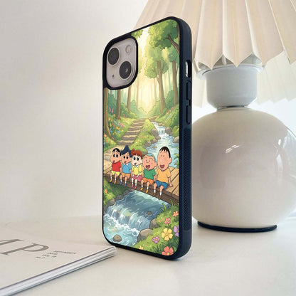 Shinchan Nature Friends Glass Case
