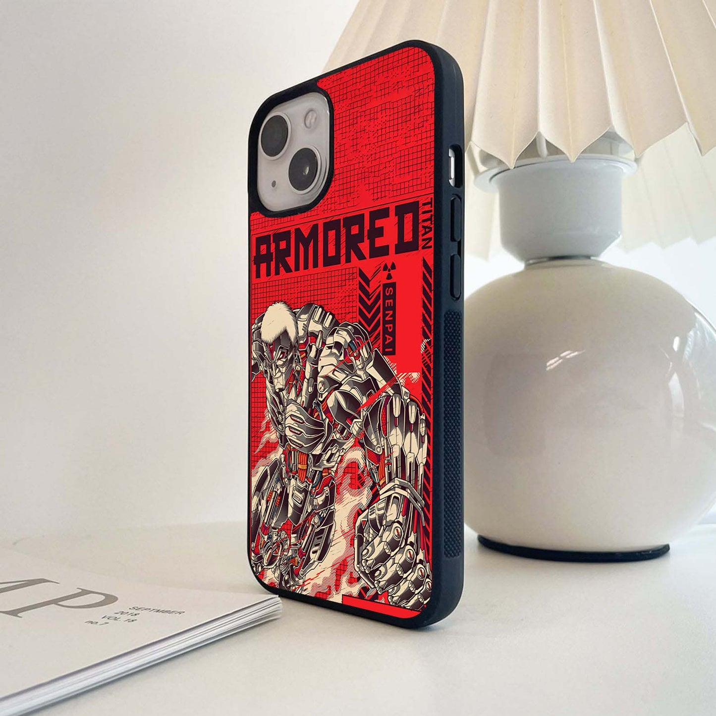 Crimson Mecha Titan Glass Case