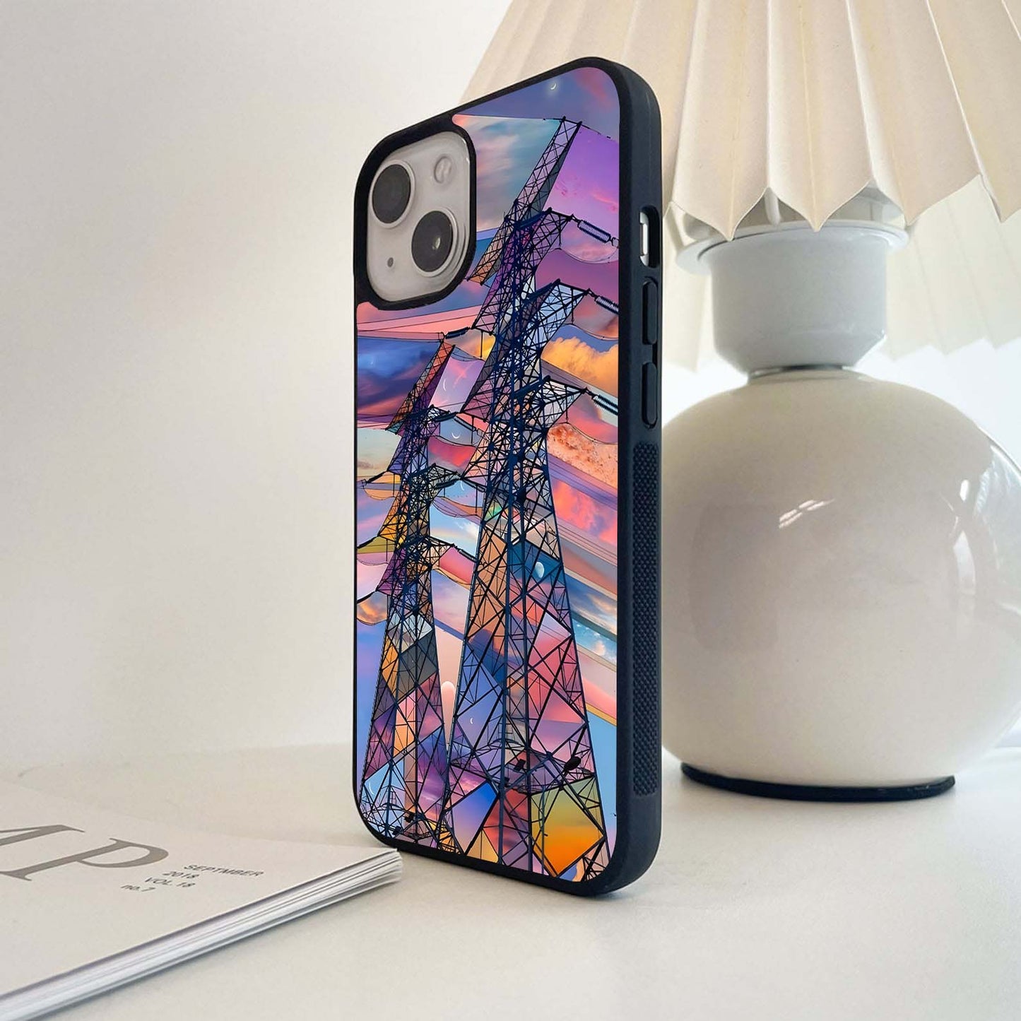 Prismatic Sky Grid Glass Case
