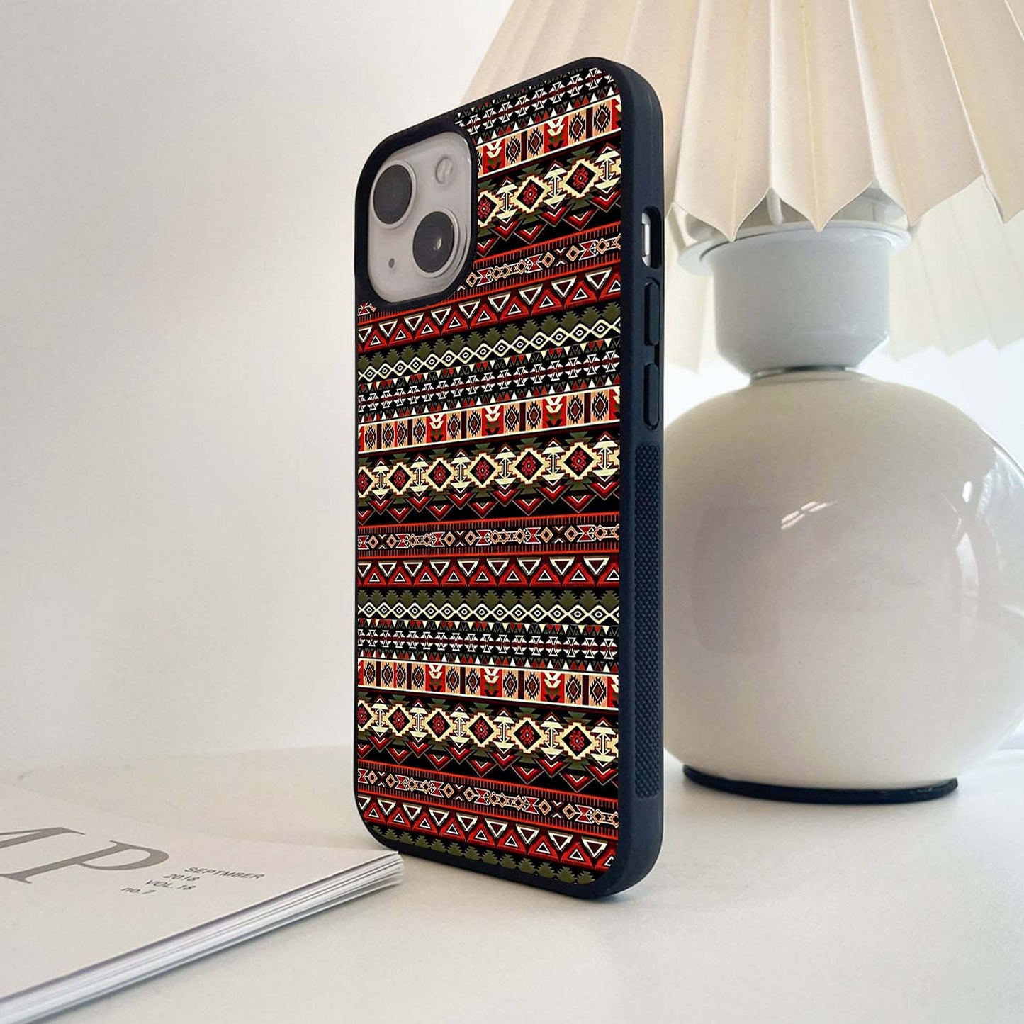 Wine Thread Pattern Glass Case