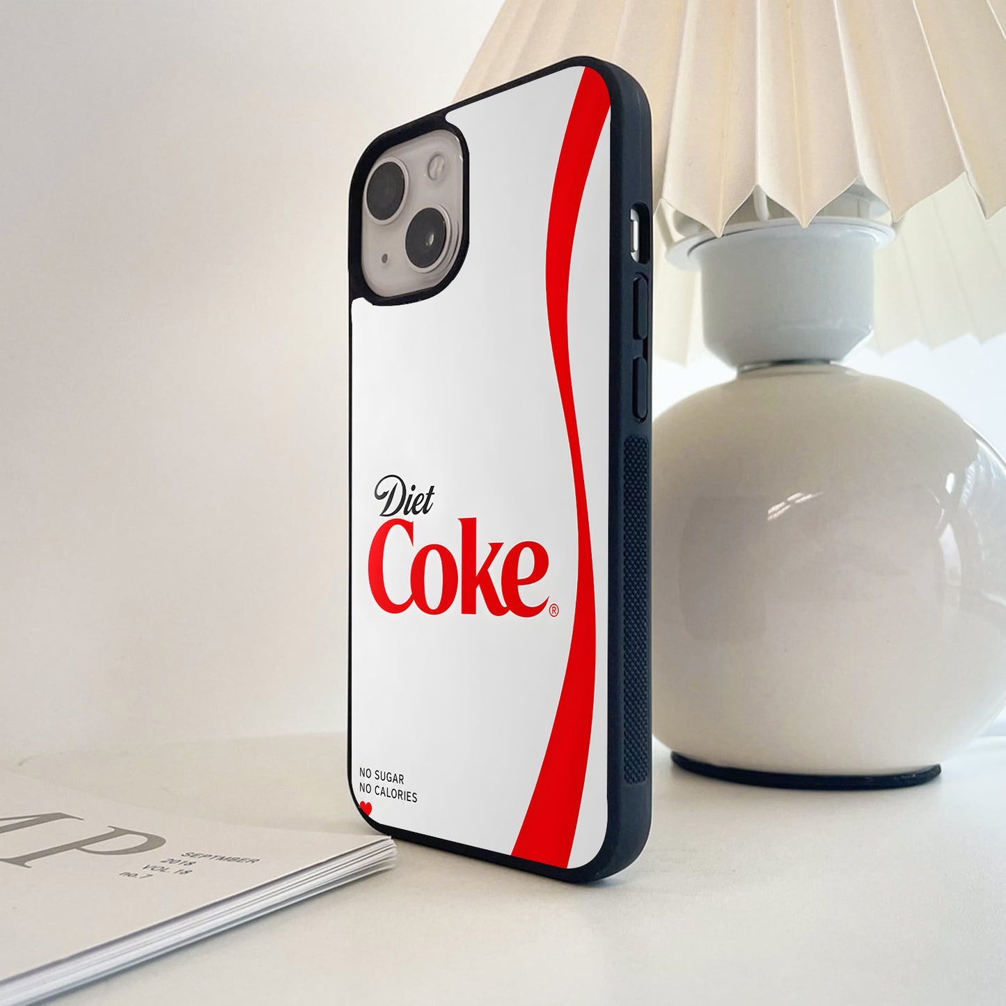 White Diet Coke Glass Case