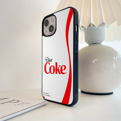 White Diet Coke Glass Case