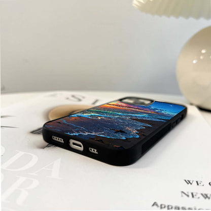 Starlit Coastal Waves Glass Case