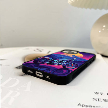 Neon Mountain Rider Glass Case