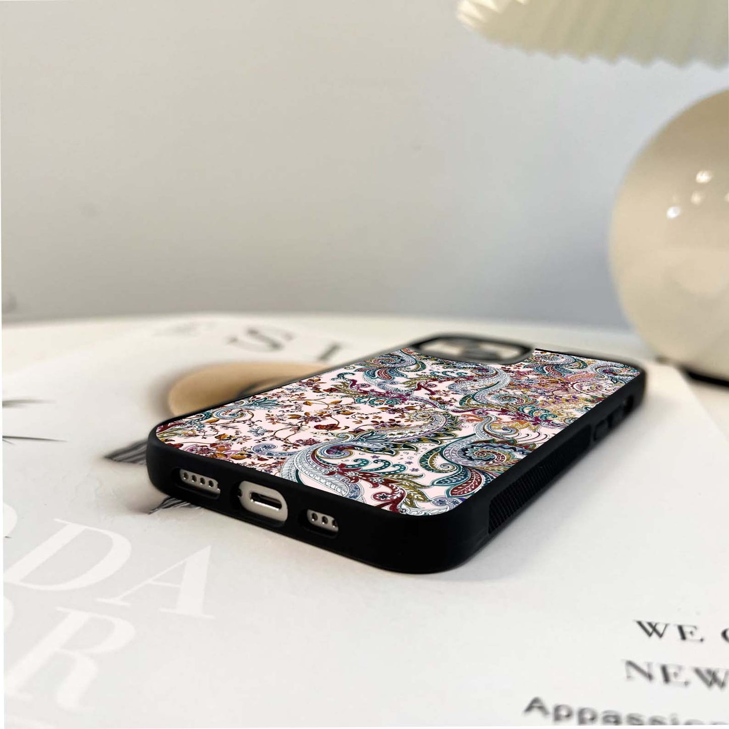 Blush Paisley Dreams Glass Case