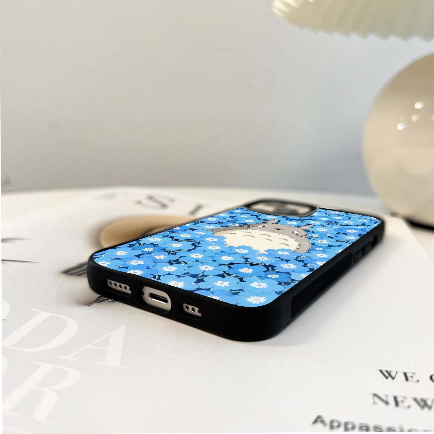 Blue Blossom Totoro Glass Case