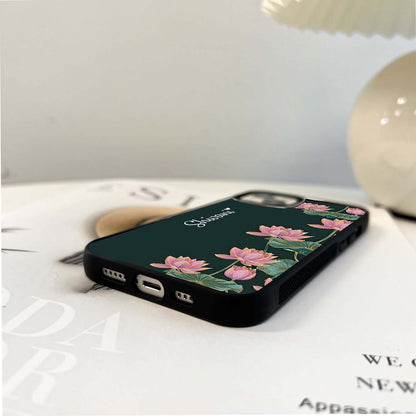 Lotus Bloom Serenity Custom Name Glass Case