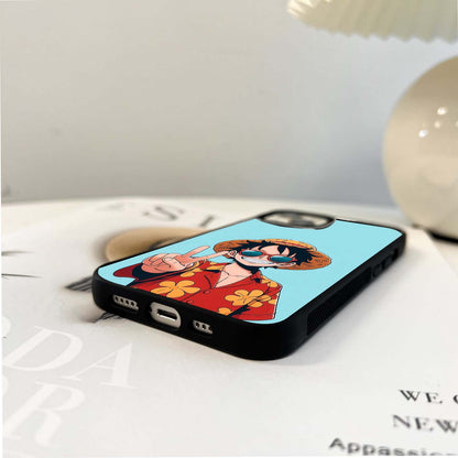 Luffy Summer Anime Vibe Glass Case
