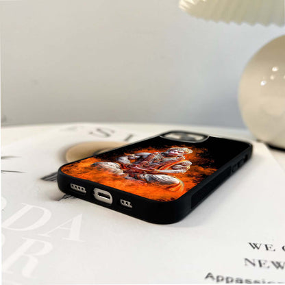 Flame Aura Hanuman Glass Case