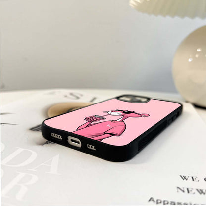 Pink Panther Glass Case